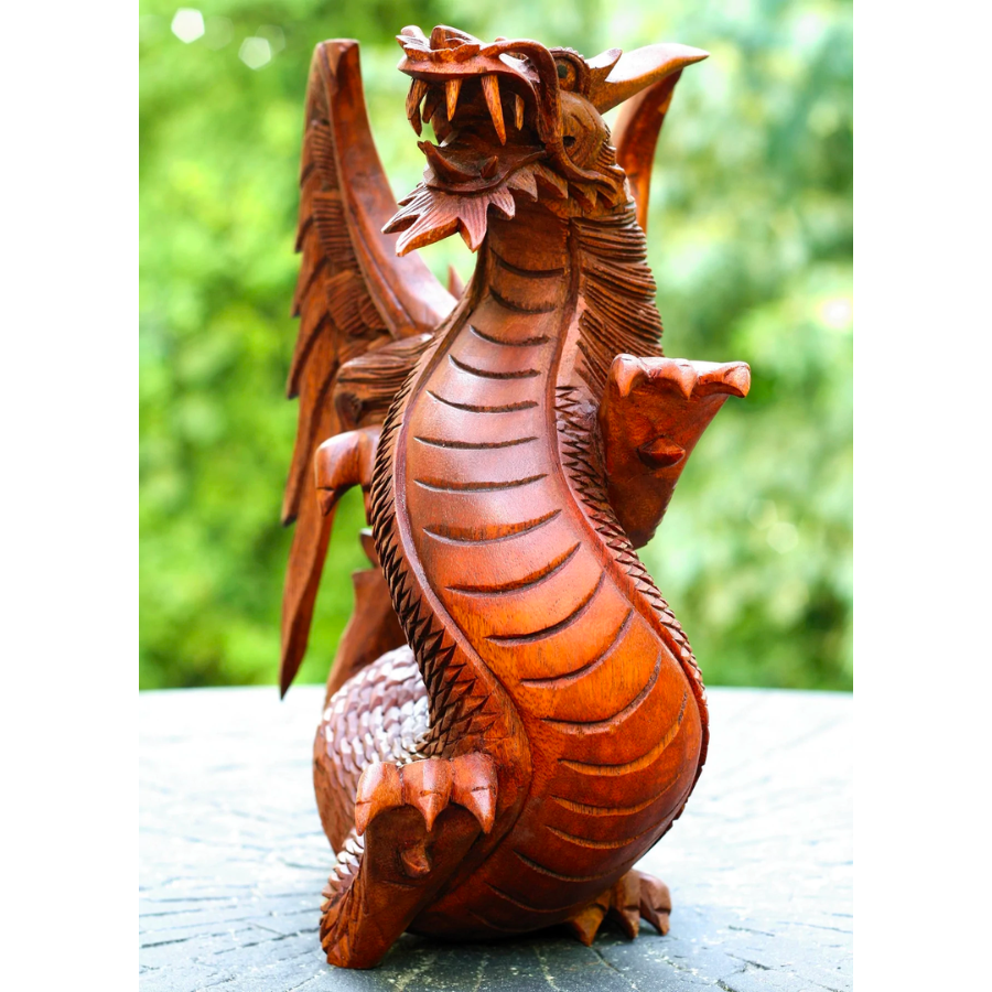 Wooden Dragon Handmade Sculpture Statue Handcrafted Gift Art Decorativ – G6  Collection