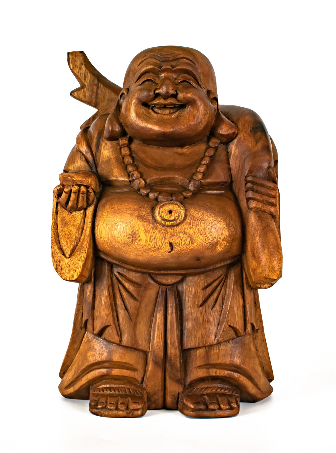 Wood Carved outlets Super Fine Buddha in Palm Good Luck Statue